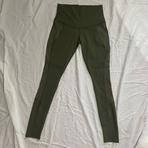 Lululemon army green mesh high waisted leggings